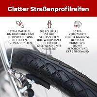 Fincci 26 x 1.95 Slick Kerékpár Gumi Szett Schräder Szelepes Belsőkkel, 3mm Defektvédelemmel - Városi, Országúti, MTB és Hibrid Biciklikhez 4