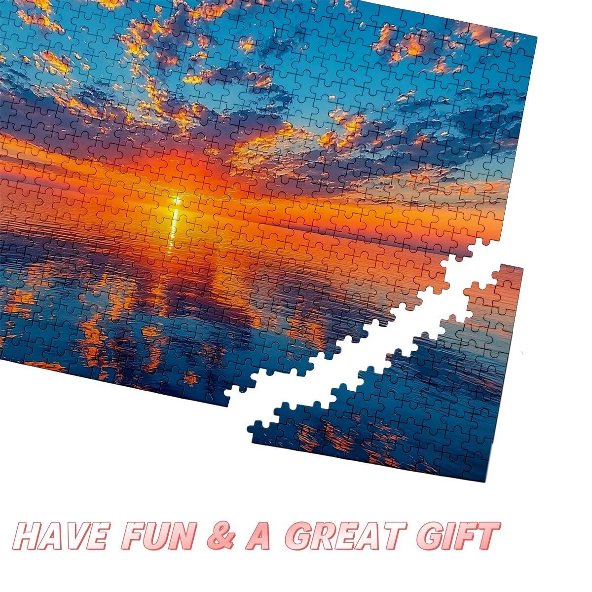 Puzzle 1500 Pezzi Oceano, Puzzle Tramonto per Adulti, Puzzles in Legno Intrattenimento Creativo, Divertimento, Puzzles Educativi Classici con Confezione di Alta Qualità Idea Regalo Donna Decor -2612