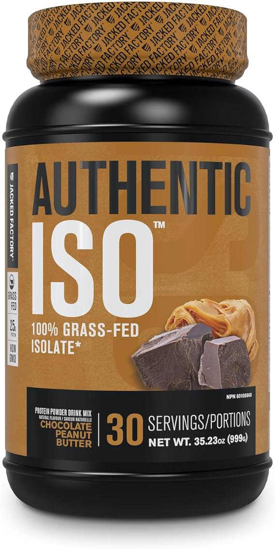 Jacked Factory Authentic ISO Grass Fed Whey Protein Isolate Powder