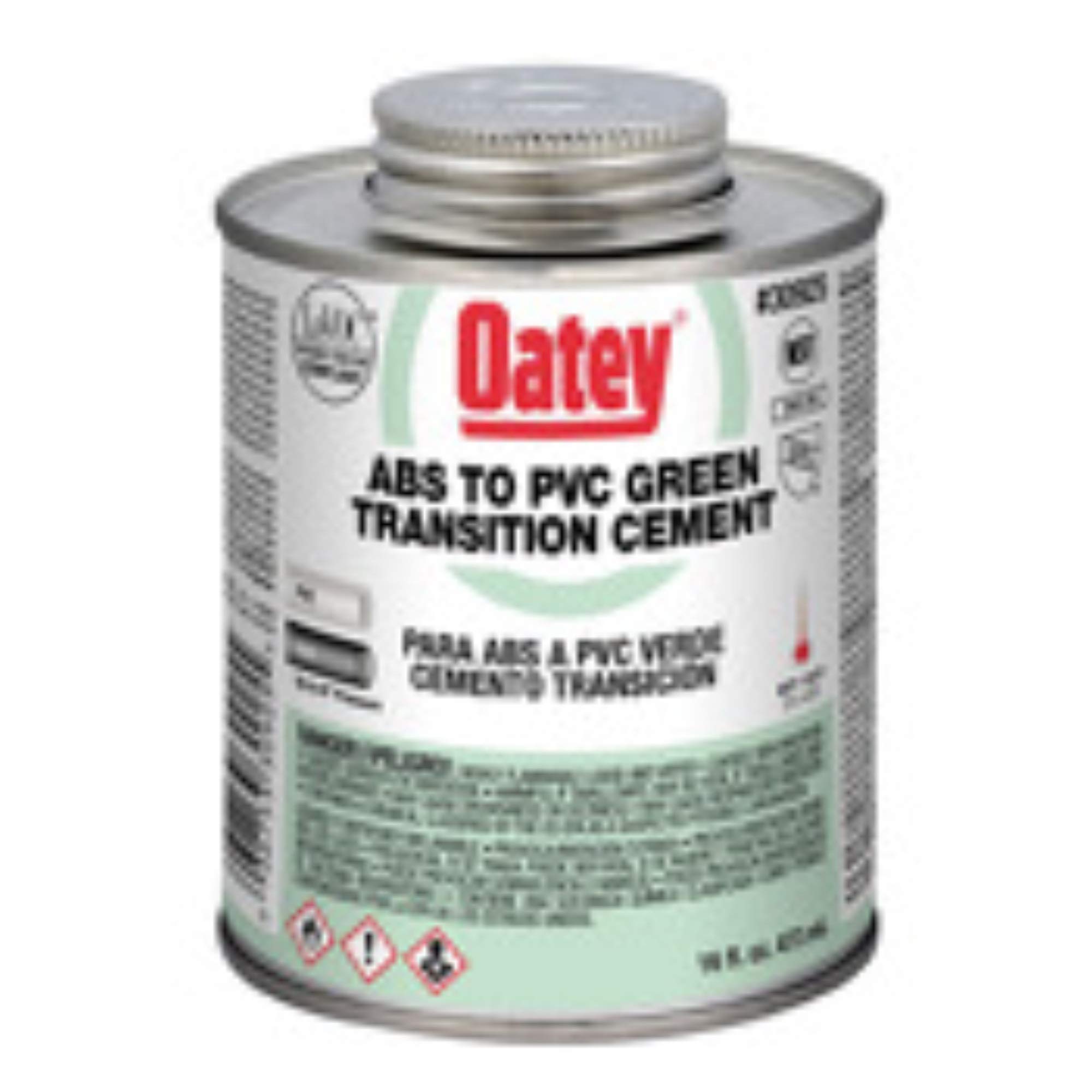 Oatey 30925 Medium Bodied Transition Solvent Cement, 16 Oz, Can, Liquid, Green