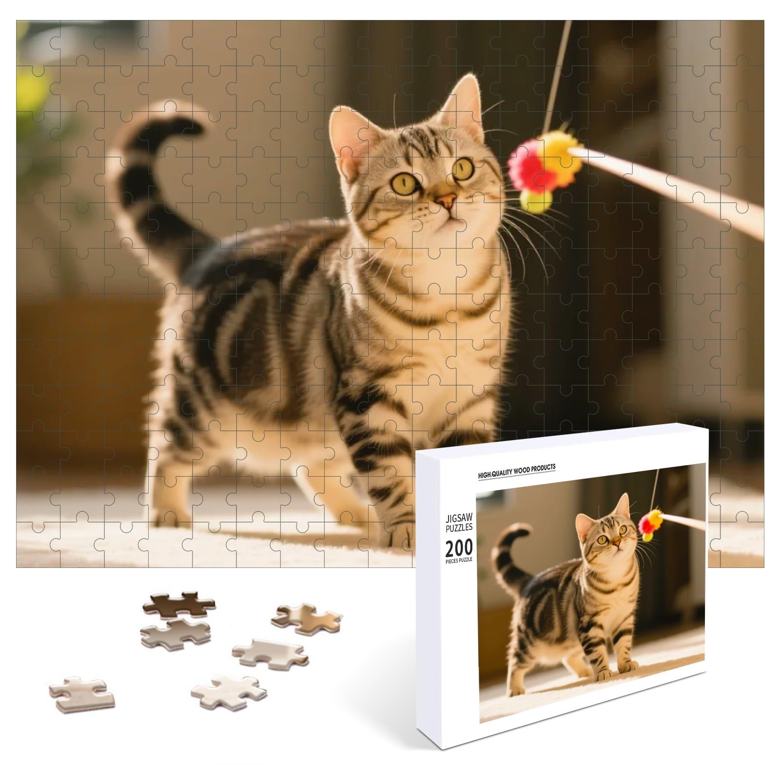Custom Puzzle 120/200/300/500/1000/1500 Pieces, Personalized Picture Jigsaw Puzzle from Your Own Photos, Customized Puzzle Gift for Pet, Family,