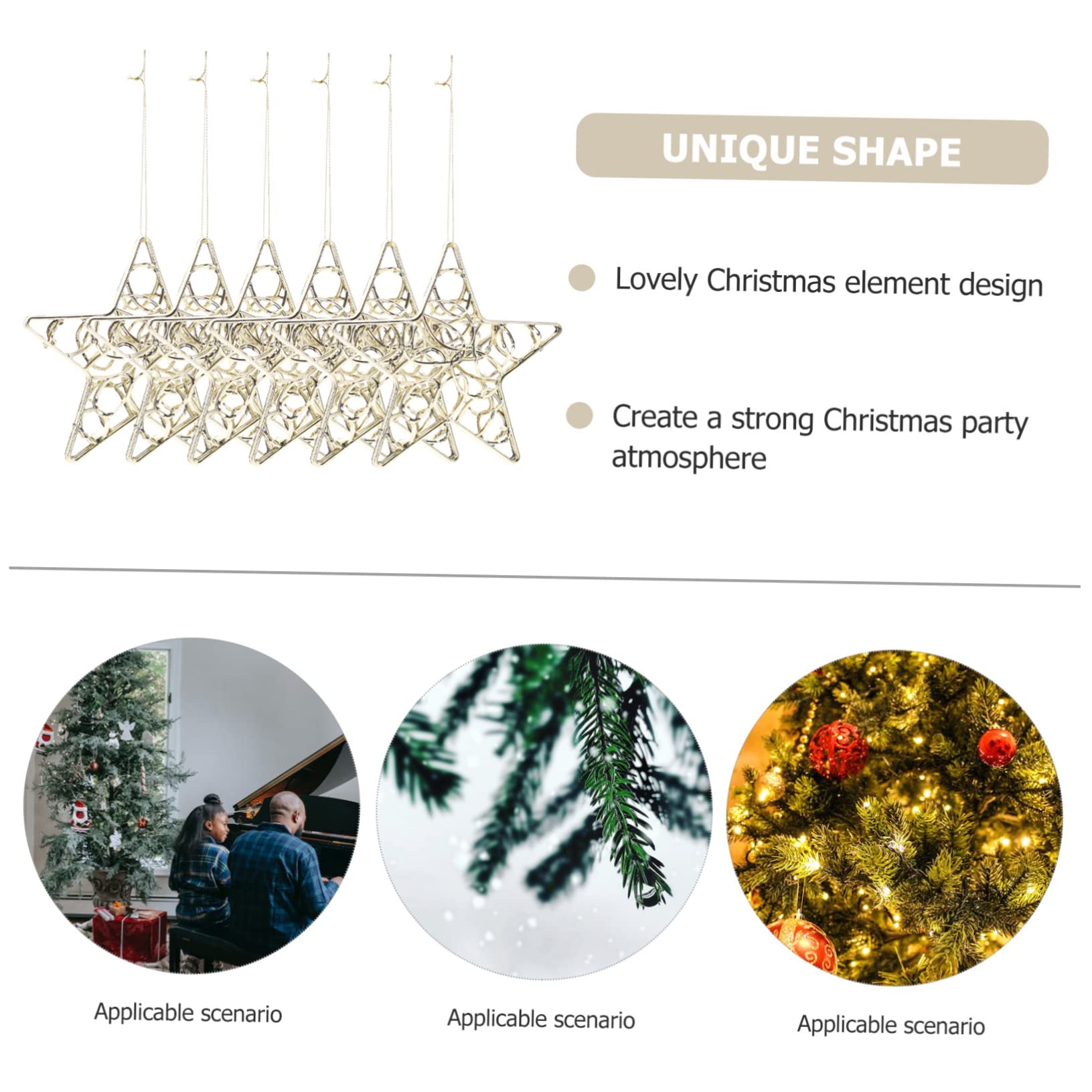 Zerodeko 24stücke Weihnachtsbaum Fünfzackige Sterne Wiederverwendbare Weihnachtsdeko Für Fenster Partys Und Hochzeiten Festliche Für Zuhause