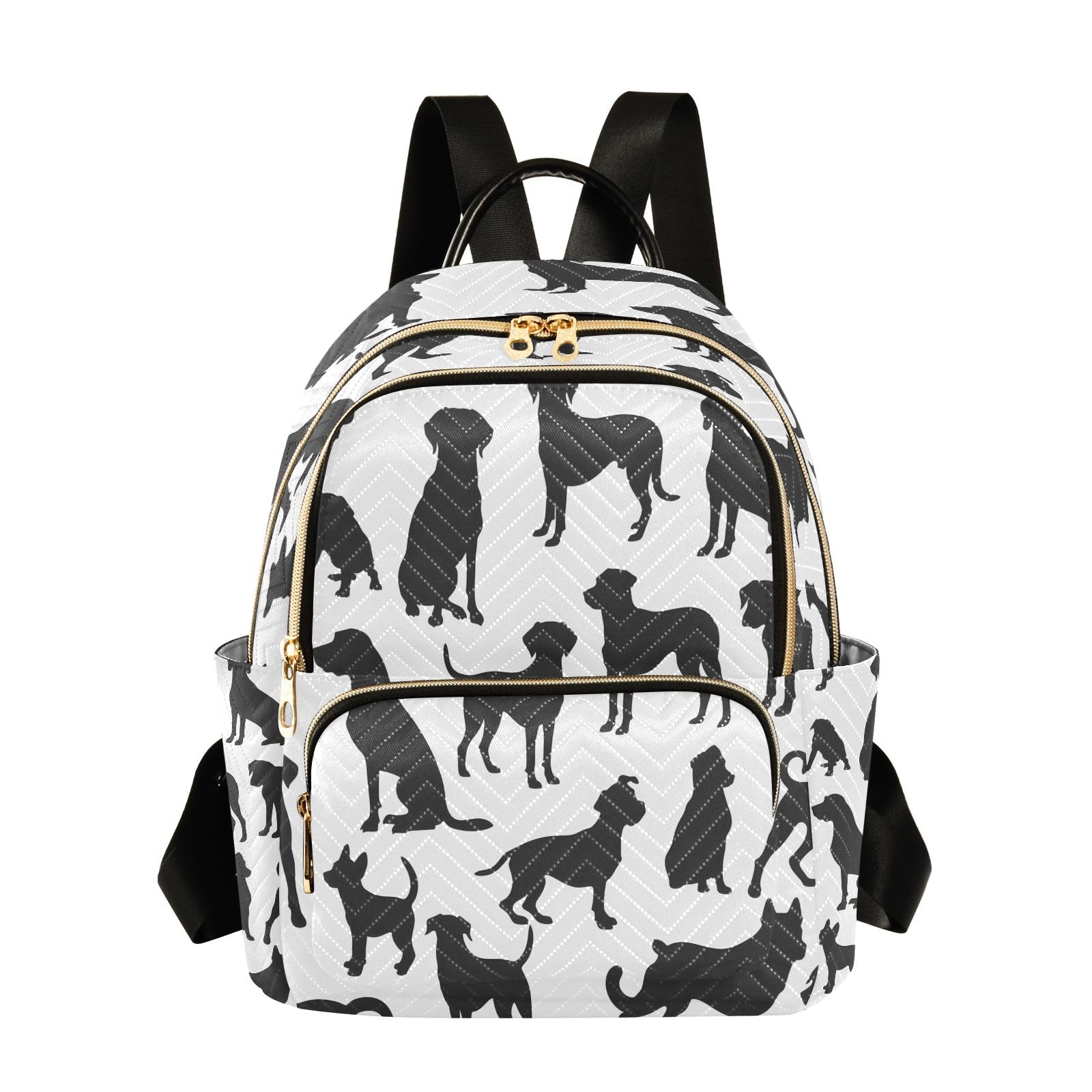 FUQIUMI Dog Women Fashion Backpack Purse Multi Pockets Rucksack Travel Shoulder Bag?M