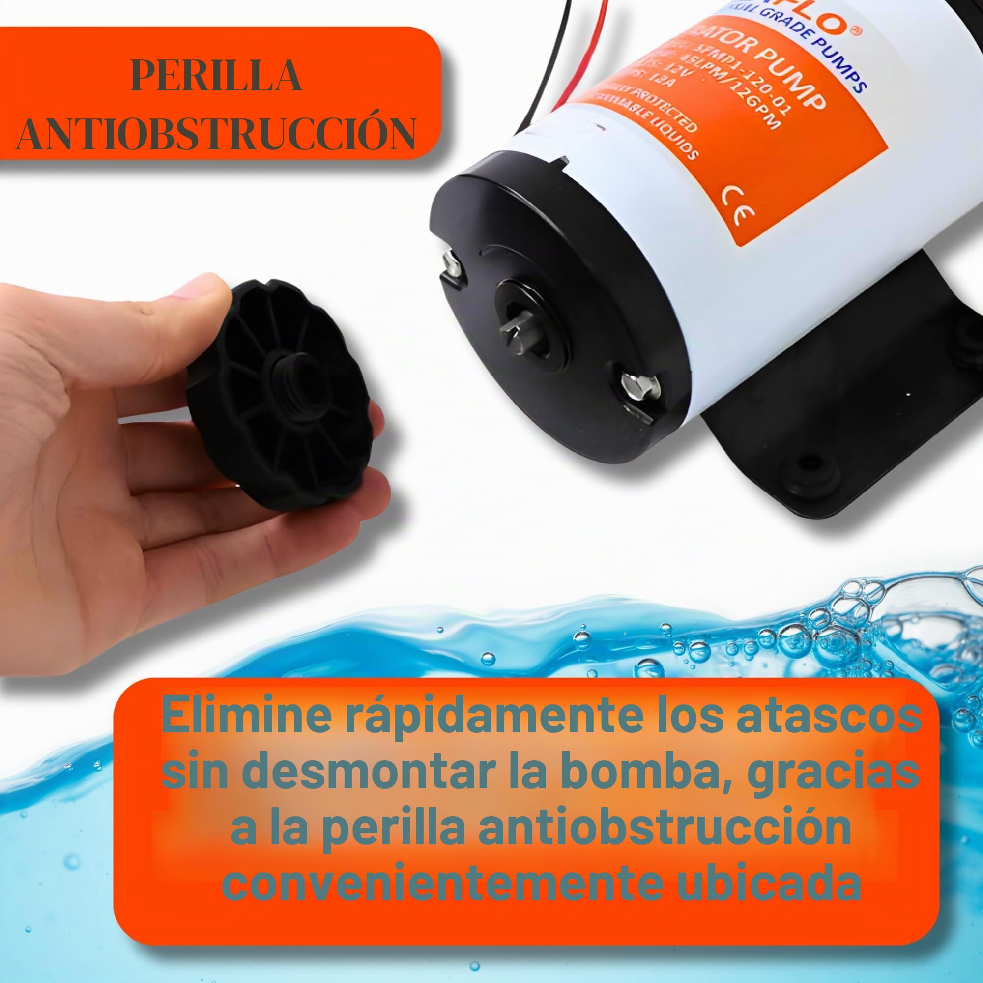 SEAFLO Nuevo sistema de bomba maceradora de 12 V para motor mejorado RV Marine 01 Series