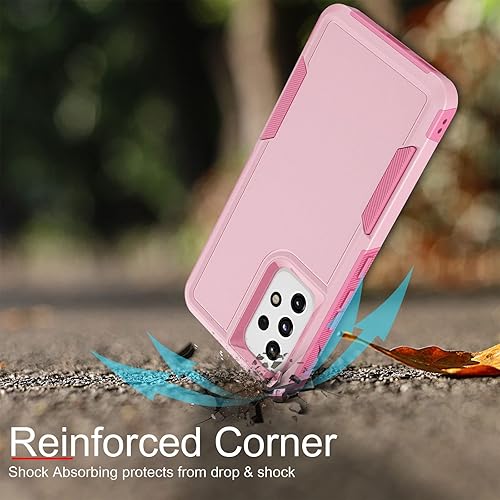 Miniatura 6 de Tekcoo Funda para Galaxy A53 5G  SM-A536  2 protectores de pantalla de vidrio templado  Parachoques texturizados antideslizantes prueba de caídas de