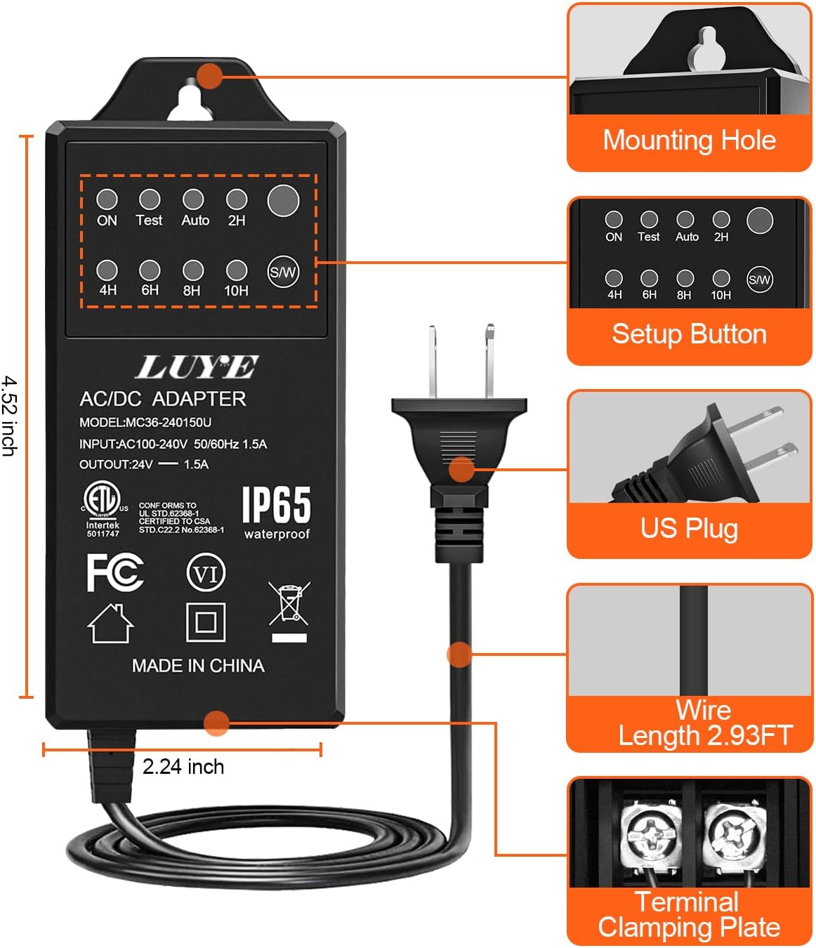 Buy LUYE Low Voltage Torch Landscape Lights with Timer Transformer 12V