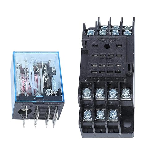 Miniatura 5 de Mini MY4NJ Relé, DC 12V 24V AC 110V 220V 5A, 14 pines MY4NJ Relé Interruptor con Base de Relé Socket (DC12V)
