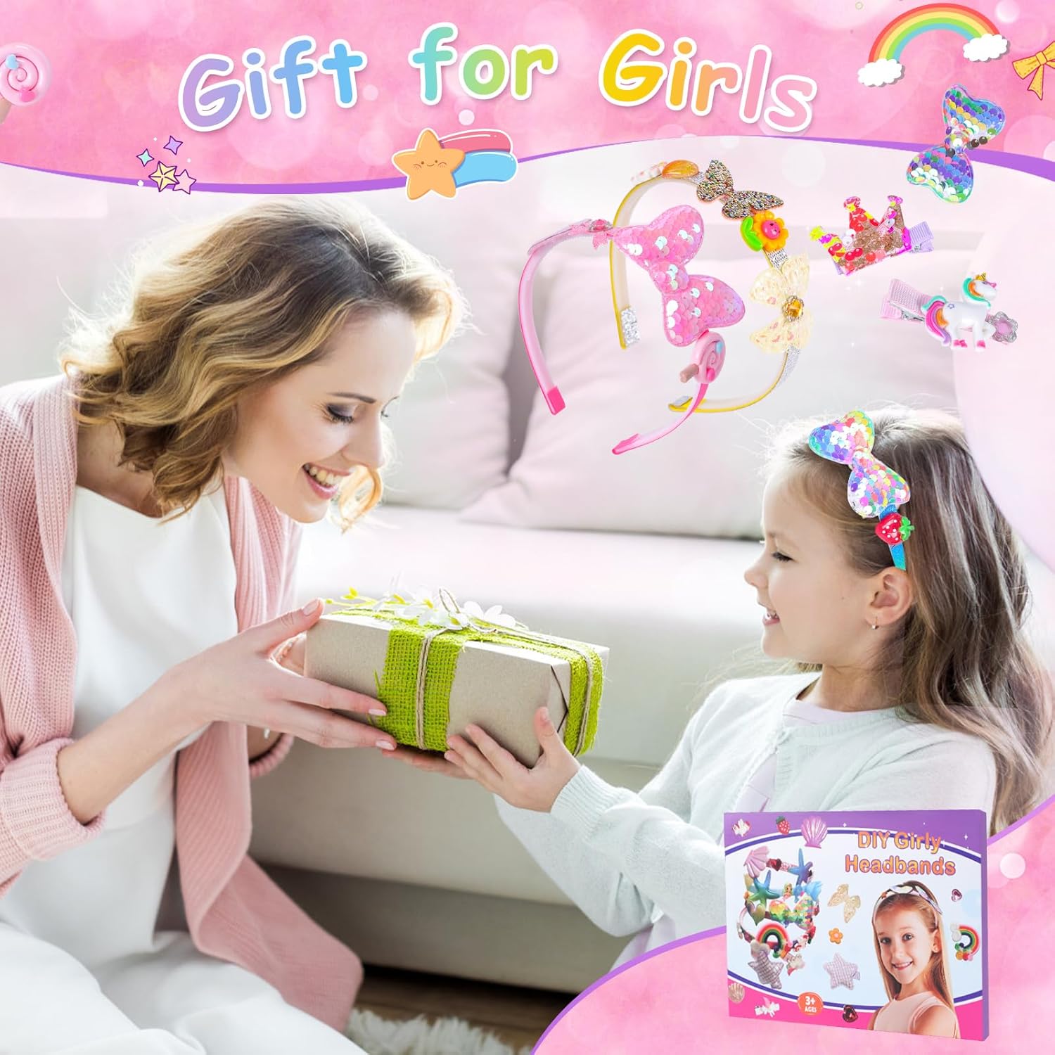 SUNtoys DIY Girls Birthday Presents Hair Accessories for Girls Gifts for 4-12 Year Old Girls,Toys for 5-12 Year Old Girls Arts and Crafts for Kids Presents for 6-12 Year Old Girls Friendship Bracelet 8 713Zfv3YyDL. AC SL1500