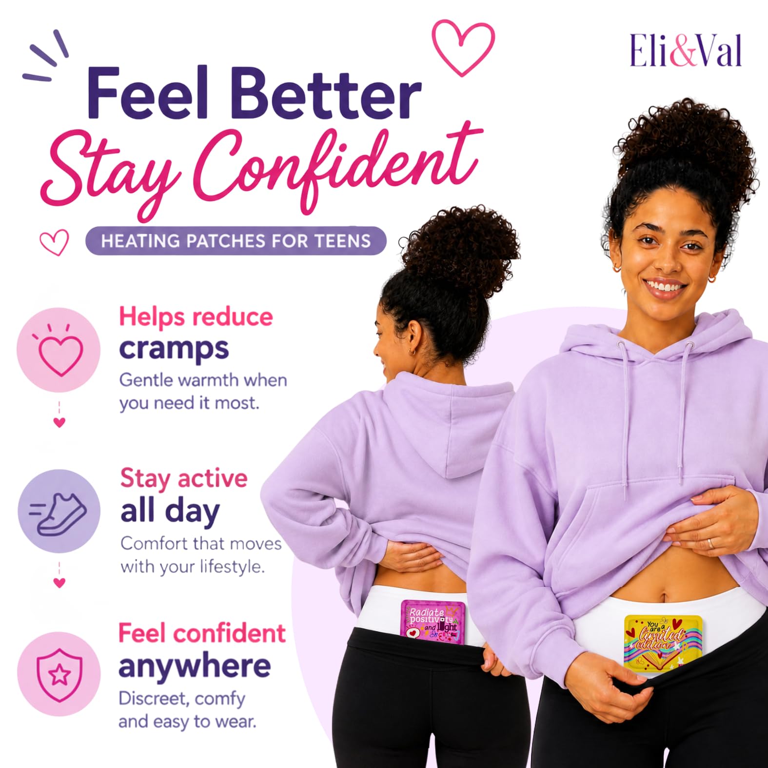 Heating Patches for Period Cramps, Teens & Women – 9 Count — Amazon image 6