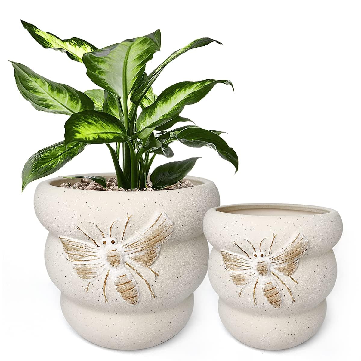 Photo 1 of YBX YIBOXUAN Ceramic Plant Pots, 8+6 Inch, 2 Pcs