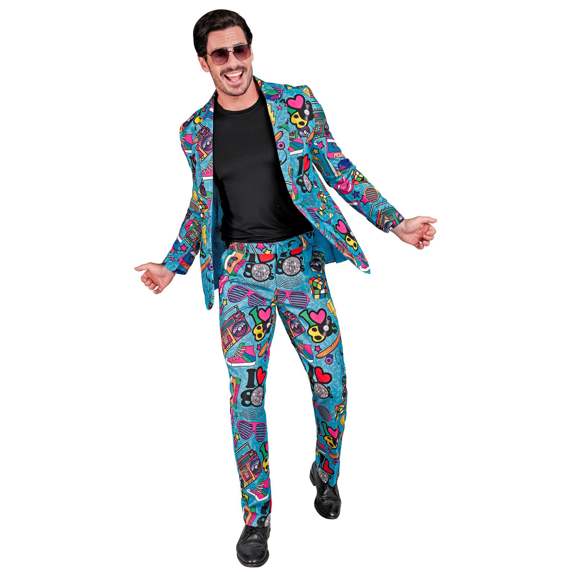 Widmann Men Costume Party Fashion Suit 80s Costume Party Fashion