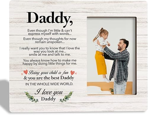 Miniatura 2 de Marco de fotos para papá nuevo, eres el mejor papá del mundo, regalo de marco de fotos de madera, regalo del primer día del padre, regalo de foto