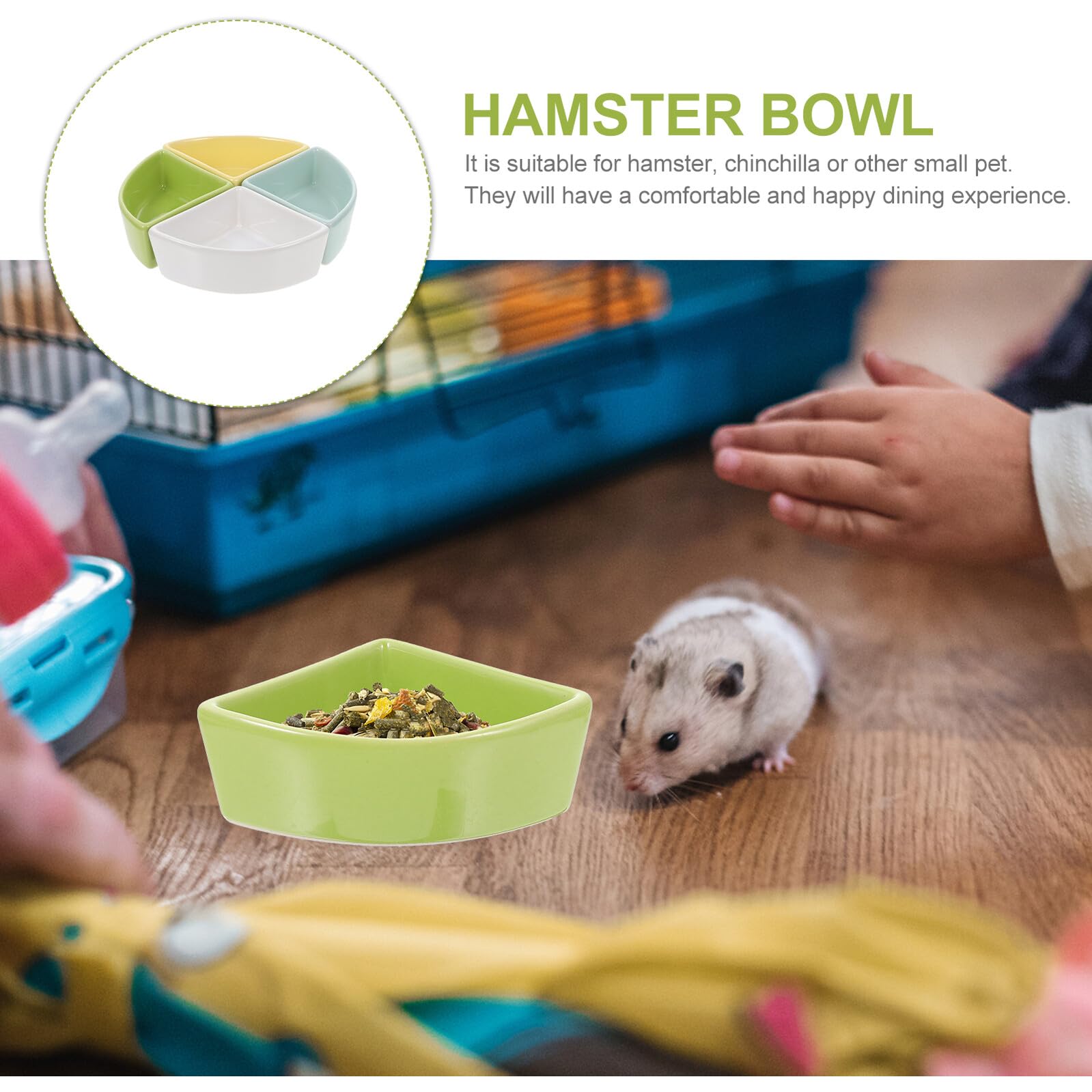 Keramik Futternapf 4 Stück für Hamster und Kaninchen