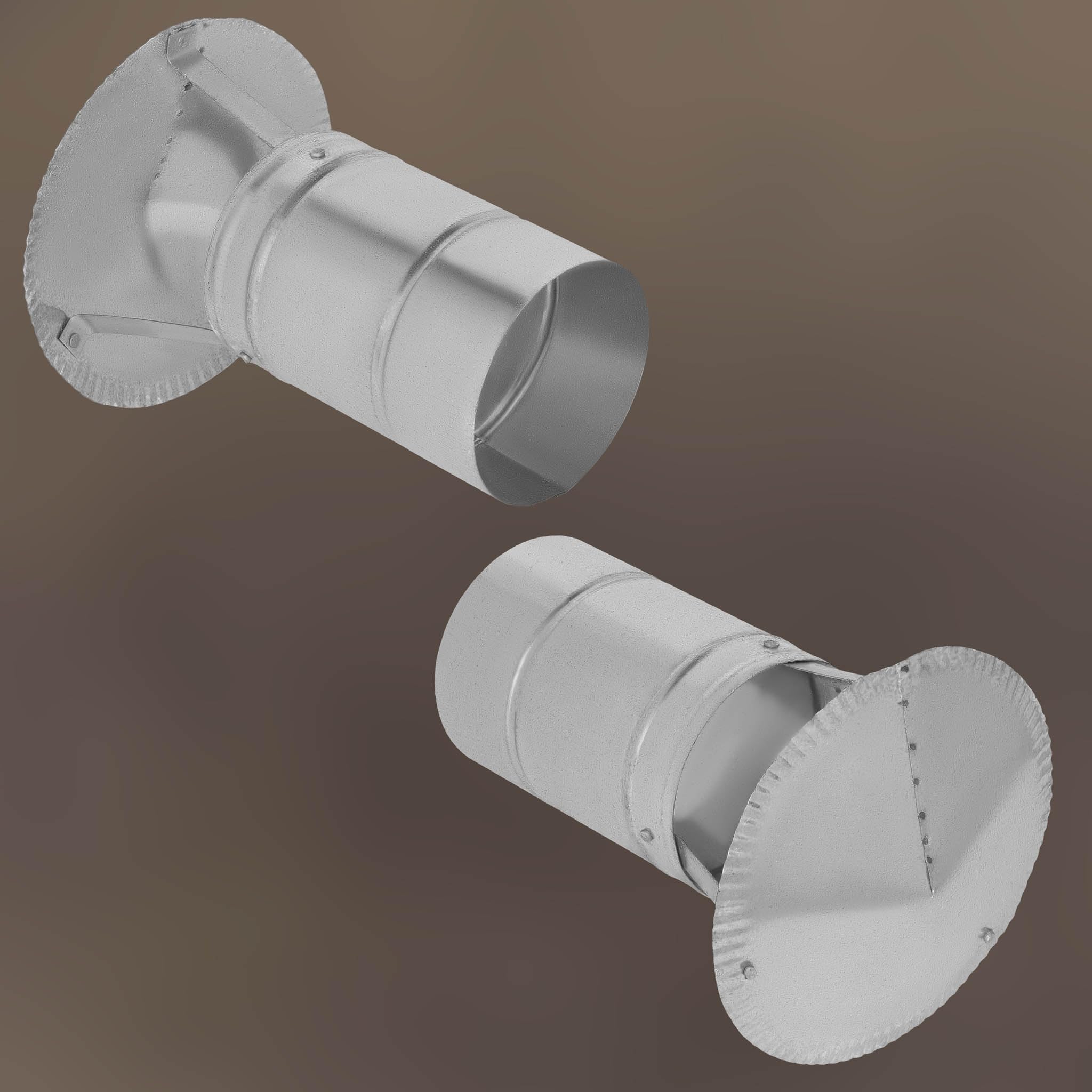 KOTARBAU® Schoorsteenkap - Schoorsteenafdekking - Verzinkt Staal - ø 130 mm - Zilver - Regenhoes voor Schoorsteen - Rookkanaal Kap - Schoorsteenkappen - Rostbestendig
