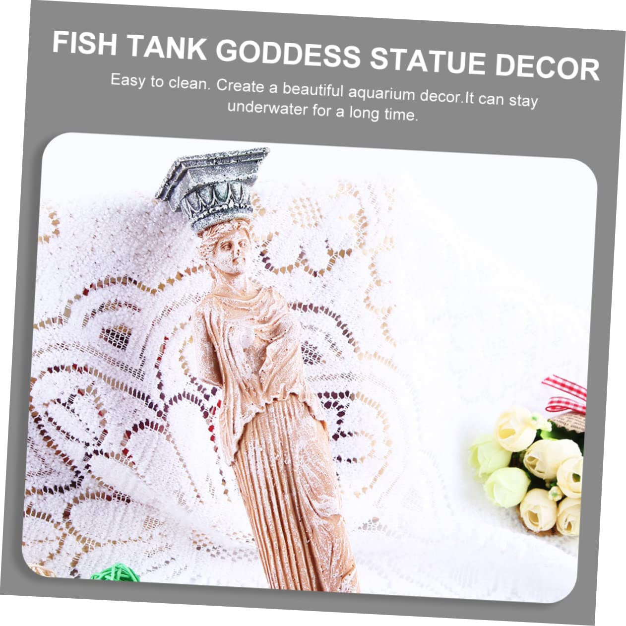 COLLBATH 2 Estatuas de Diosa para Crear un Paisaje Único para Acuario de Resina Pack de 2 Piezas Decoración Elegante y Delicada Fácil de Limpiar para Peceras de Agua Dulce