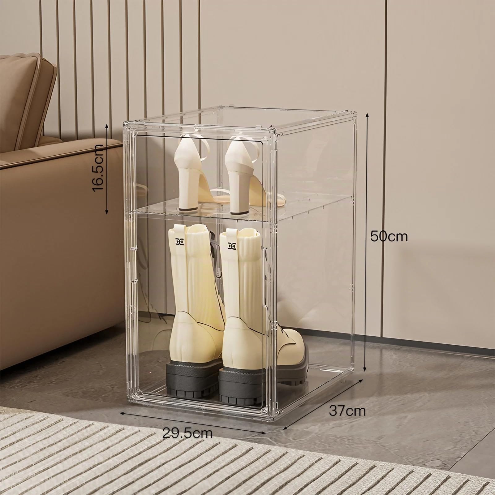 Vetrina Espositiva Teca Plexiglass Espositore Vetrinetta Per Collezionismo Modellini Acrilico Trasparente Con Porta Conservazione Dei Giocattoli Figure D'Azione Collezione (50*37*29.5cm)