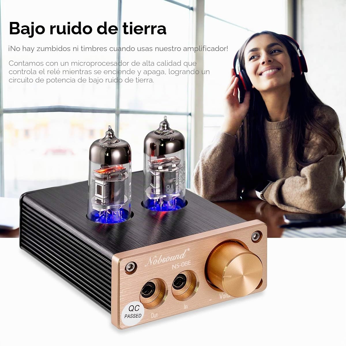 Nobsound HiFi Mini Valve Tube Headphone Amplifier Stereo amp Audio Kopfhörerverstärker