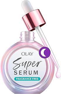 Super Serum Night Repair, Fragrance-Free - Niacinamide, Peptide, Salicylic & Lactic Acid, Glycerin - 5-in-1 Skin Care Benefits - Hydrating, Evens Tone, Reduces Dark Spots, Anti-Aging, 1.0 Oz
