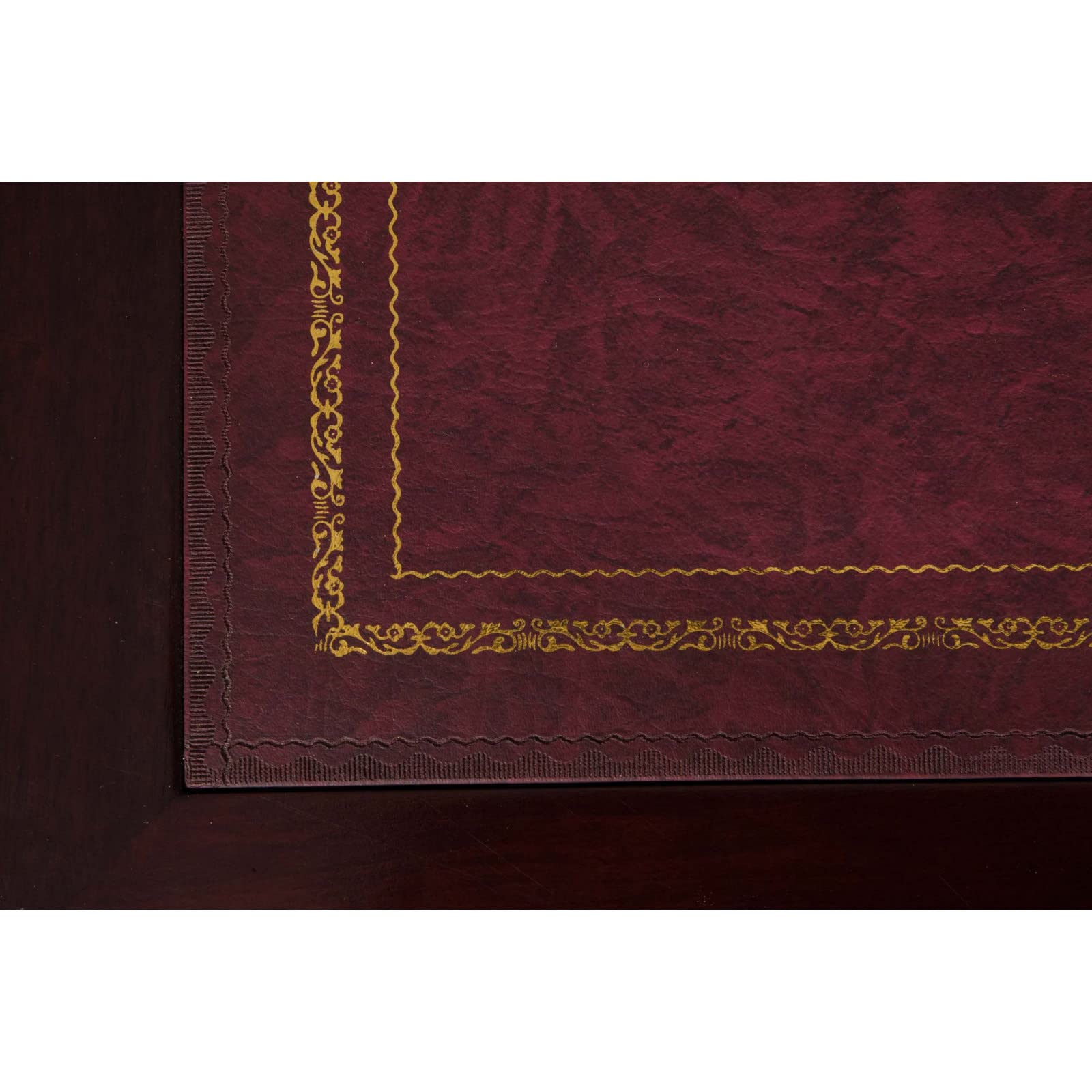 Biscottini Scrittoio vintage 126x75x65 cm | Scrivania in legno e pelle con cassetti | Scrittoio antico in legno | Scrivanie classiche per studio e camera da letto