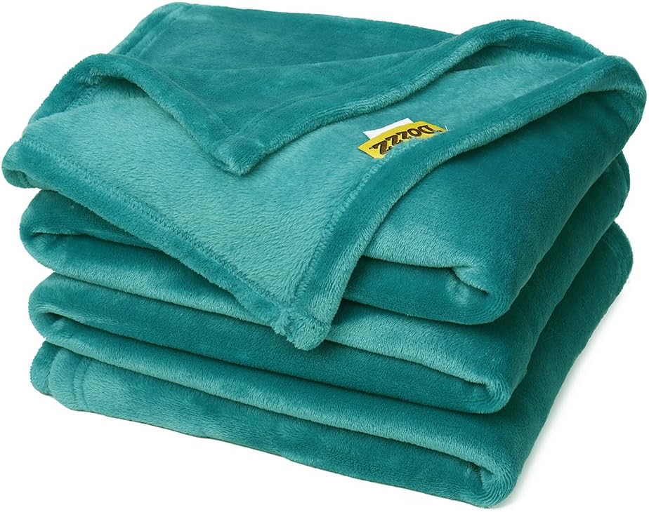 Oversize Flannel Throw Blanket with Cozy Plush Soft Cover for Sofa Chair and Bed Furniture Gift Teal for Couch Bed Luxurious Warm Lightweight Traveling and Cozy for All Seasons