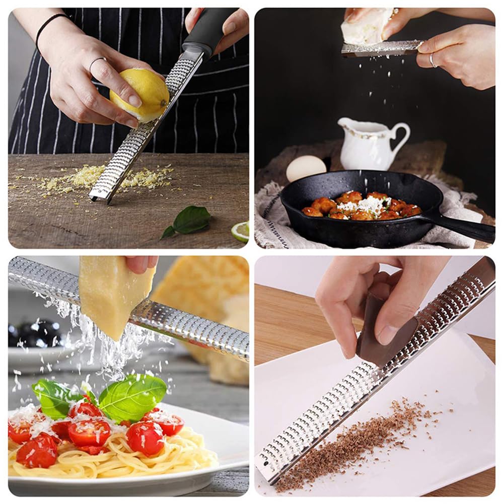 Râpe Multi-Usage Zesteur | Pour Fromage, Chocolat, Agrumes - Lame Acier Inox, Poignée Ergonomique, Lavable Lave-Vaisselle