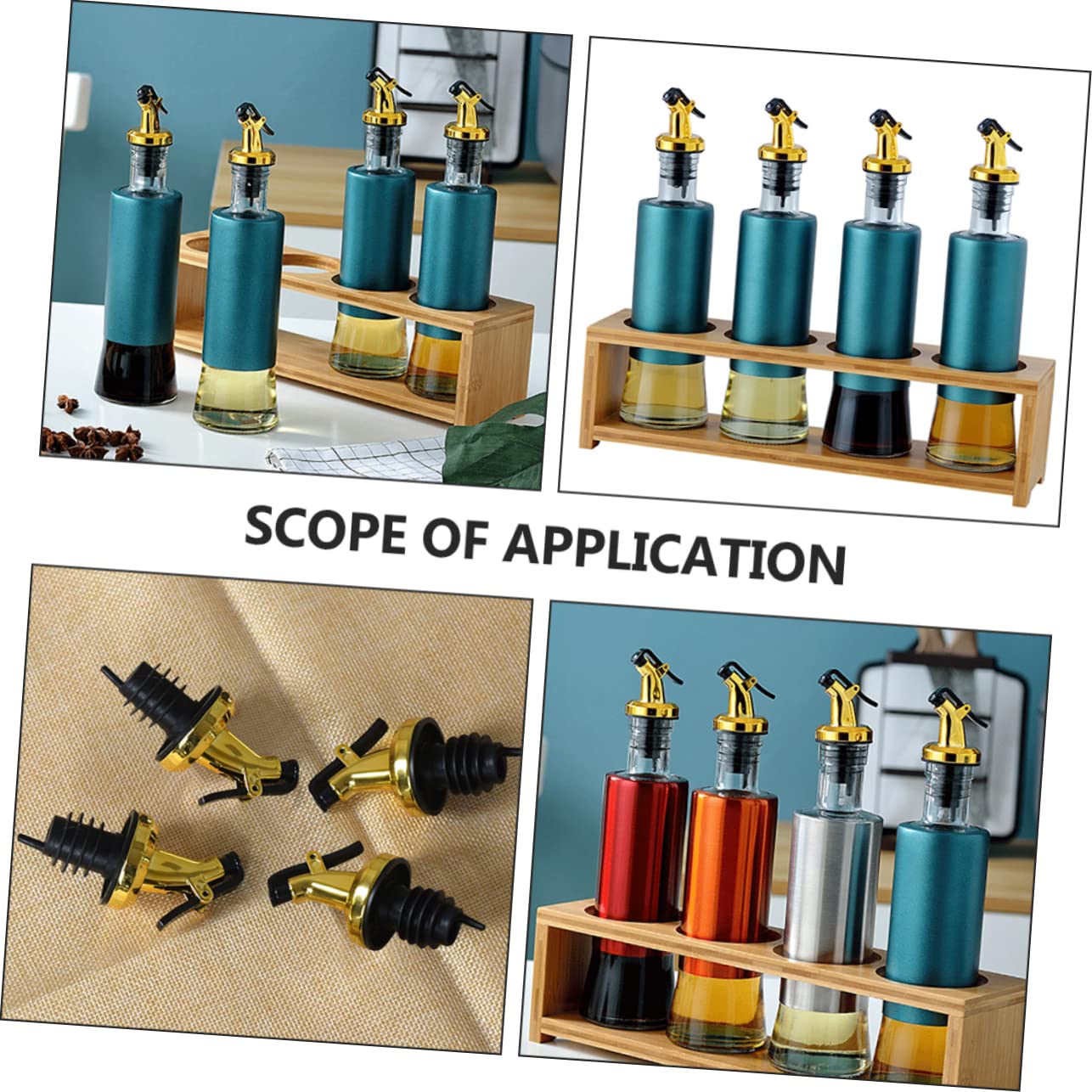 10Pcs Oil Pourers Premium Oil and Vinegar Bottle Stoppers for Kitchen Use Reusable Leak Design for Syrups and Dressings