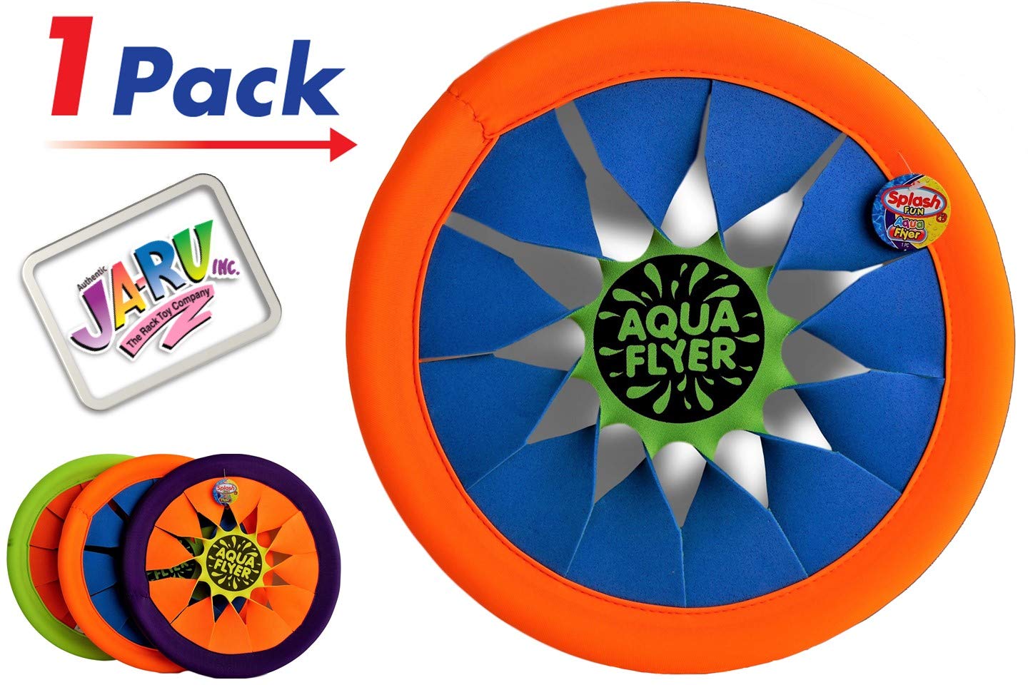 JA-RUFlying Disc Frisbee (Pack of 1) Soft Flying Water Disc Hours of Fun | Item #1031-1