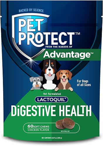 Pet Protect Digestive Health Supplement with Probiotics for Dogs, Vet-Formulated