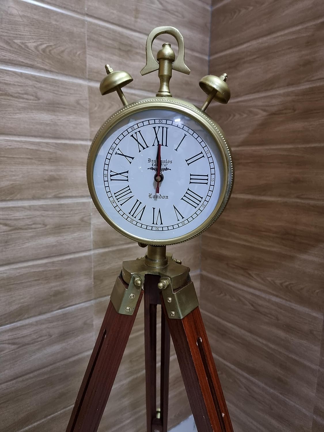 Moderne Standuhr, Vintage-Stil, Holzstativ, Standuhr, Eckständer, Schlafzimmer, Wohnzimmer, Bodenuhr, dekorative Uhr