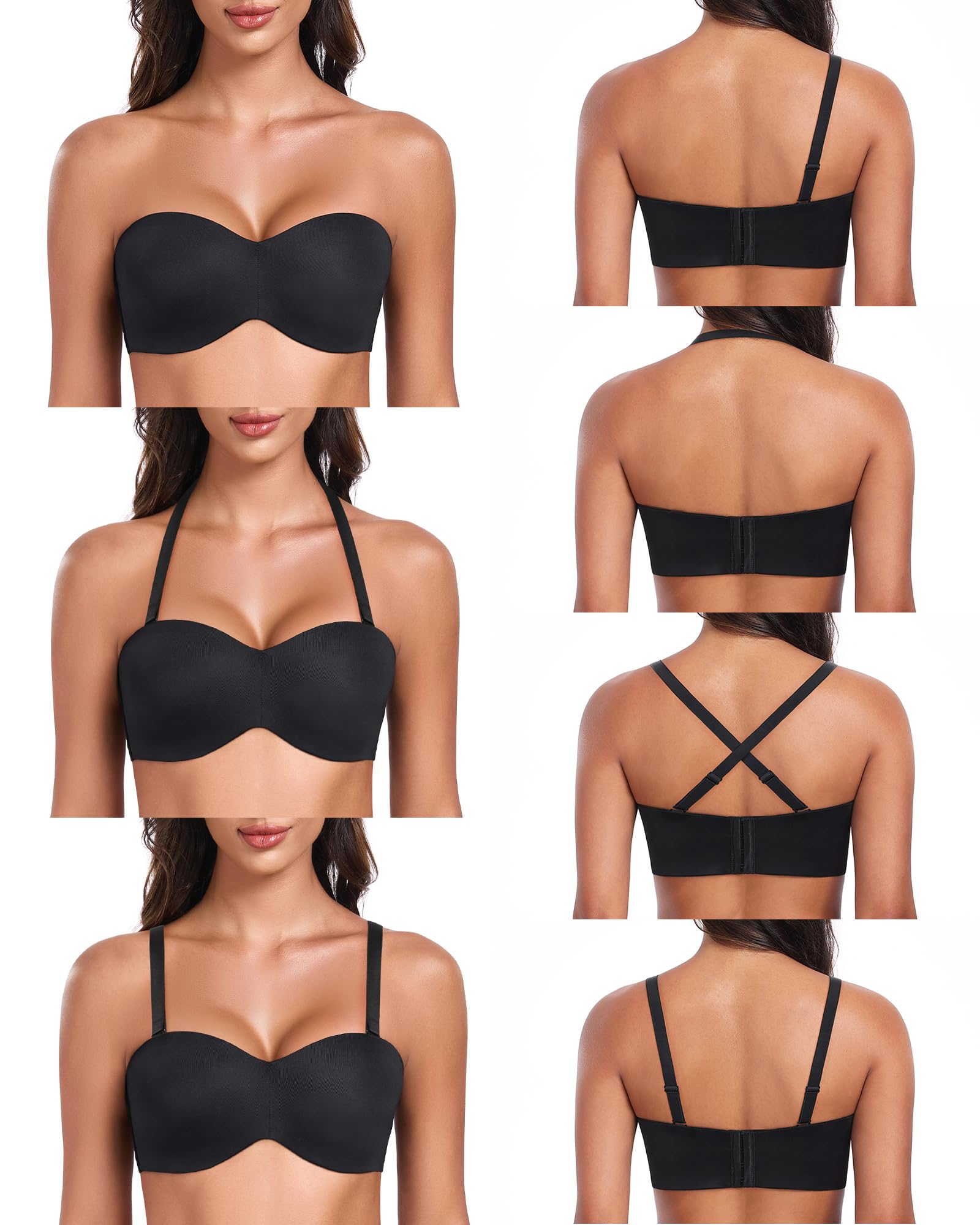 DotVol Sujetador Reductor sin Tirantes para Mujer con Aros Tallas Grandes Cuello en V