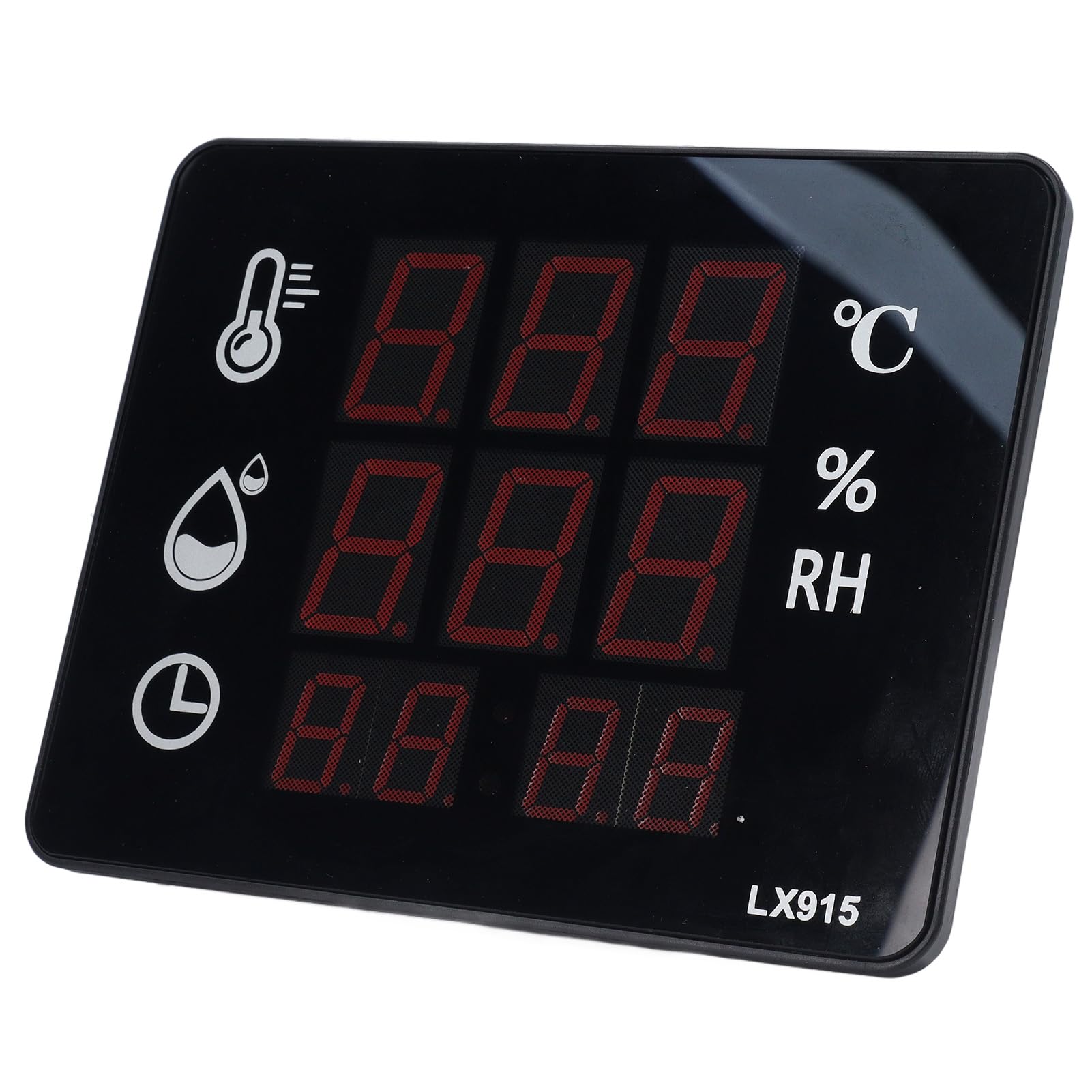 Termómetro industrial higrómetro digital de temperatura y humedad con pantalla LED y ajustes de alarma de temperatura y humedad para talleres de fábrica, almacenes, invernaderos