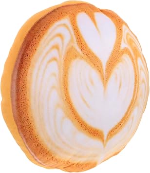 Cabilock Funny Coffee Latte Plush Pillow Soft and Comfortable Cartoon Cushion for Relaxing Reading Napping - Throw Pillow for Sofa Chair Or Bed