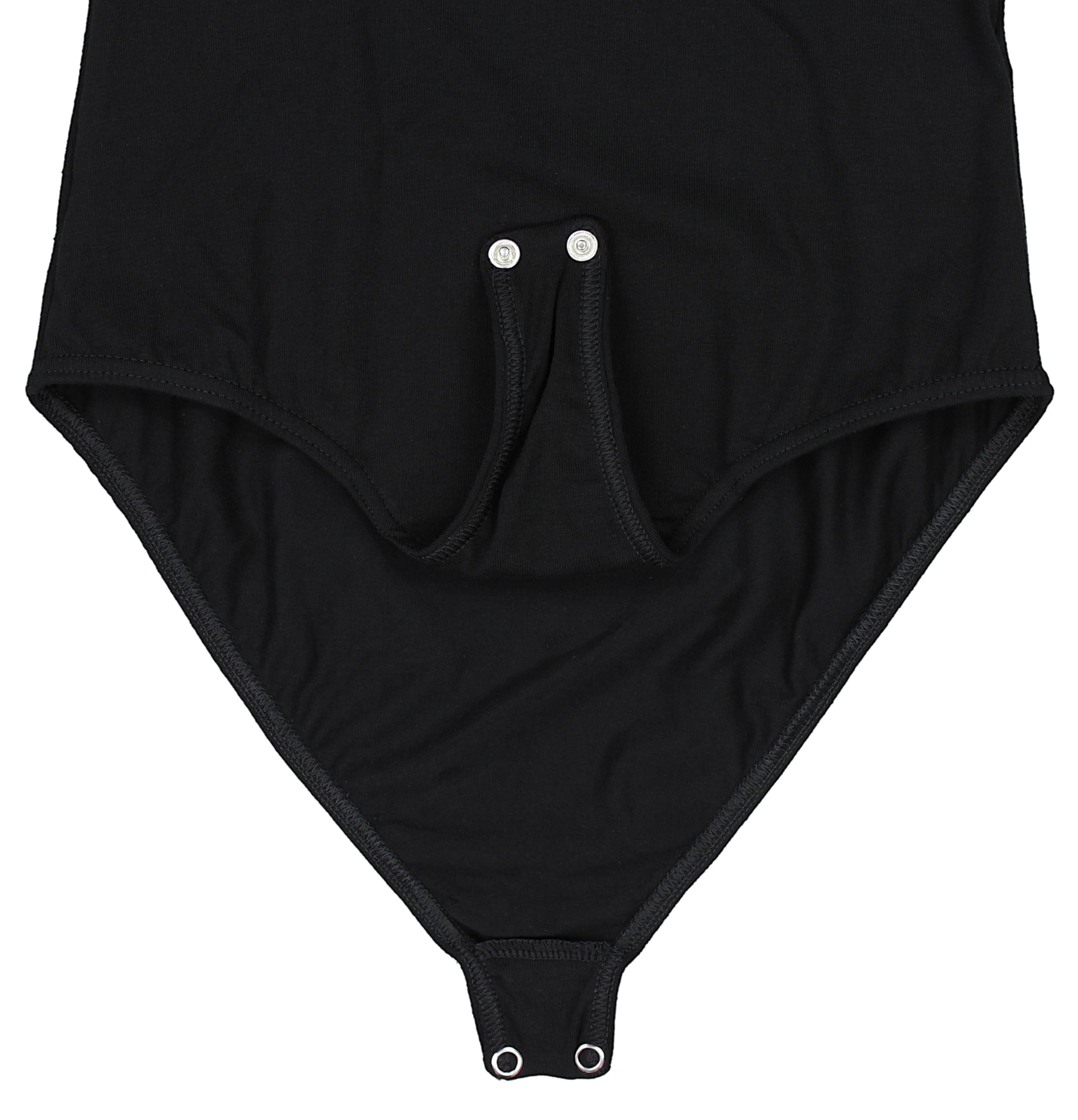 Body Femme Manches Courtes Coton – Body Classique avec Col Rond et Fermeture à Pression