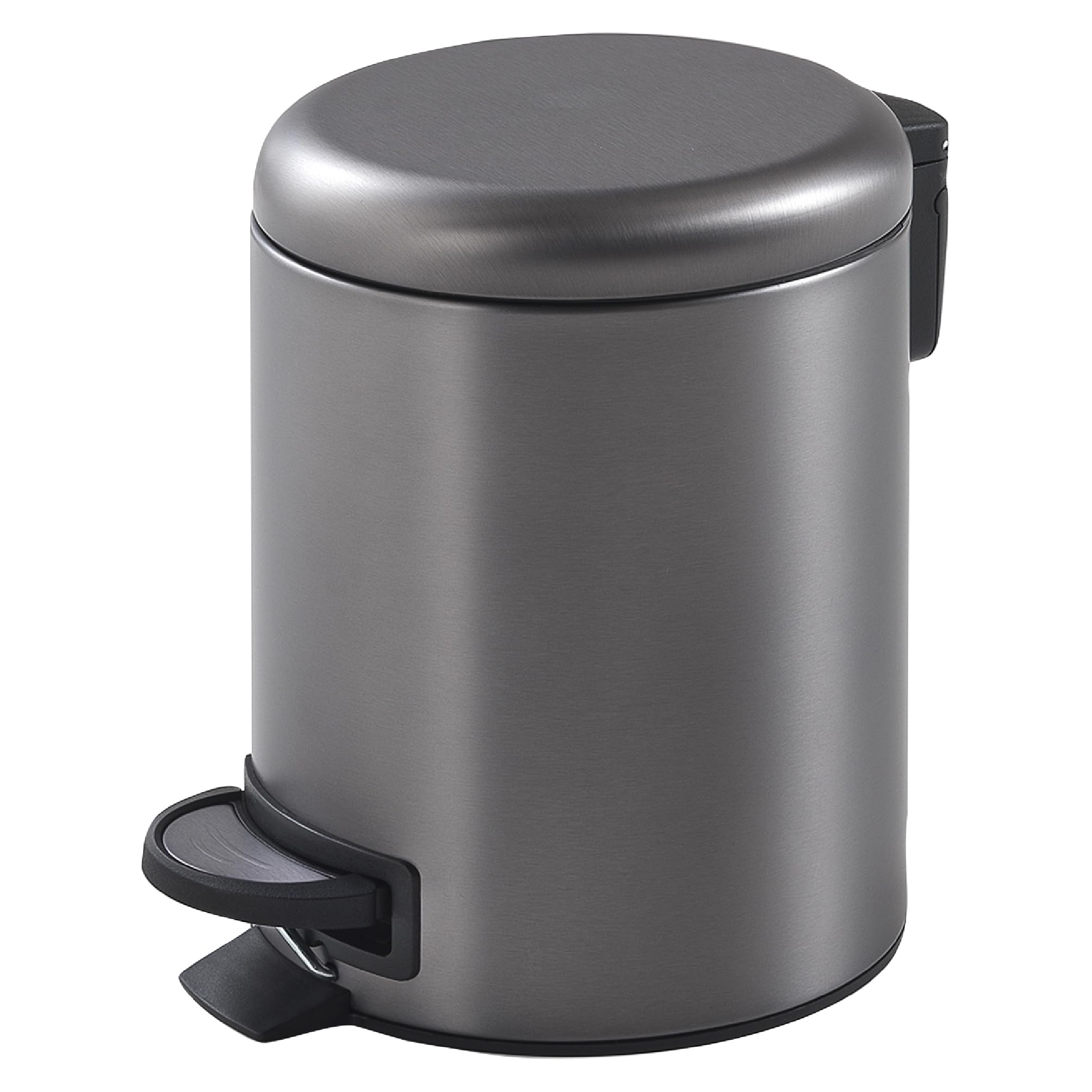 Gedy Potty Pedal Bin with Lid 3 Litre Gun Metal