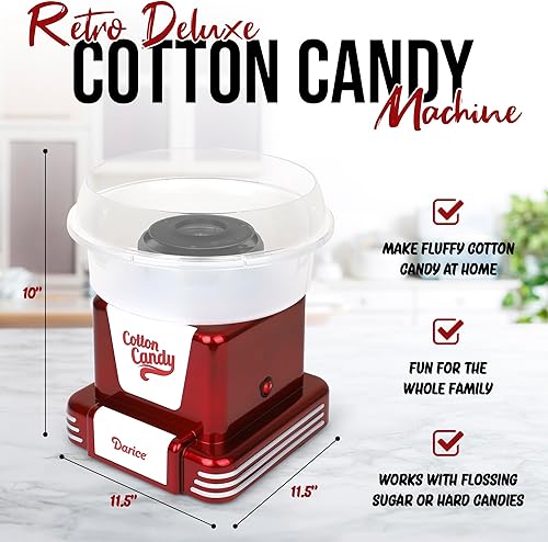 Miniatura 3 de Darice Máquina de algodón de azúcar  Retro Deluxe Cotton Candy Maker  Máquina para hacer dulces caseros  Ideal para cumpleaños, fiestas, reuniones