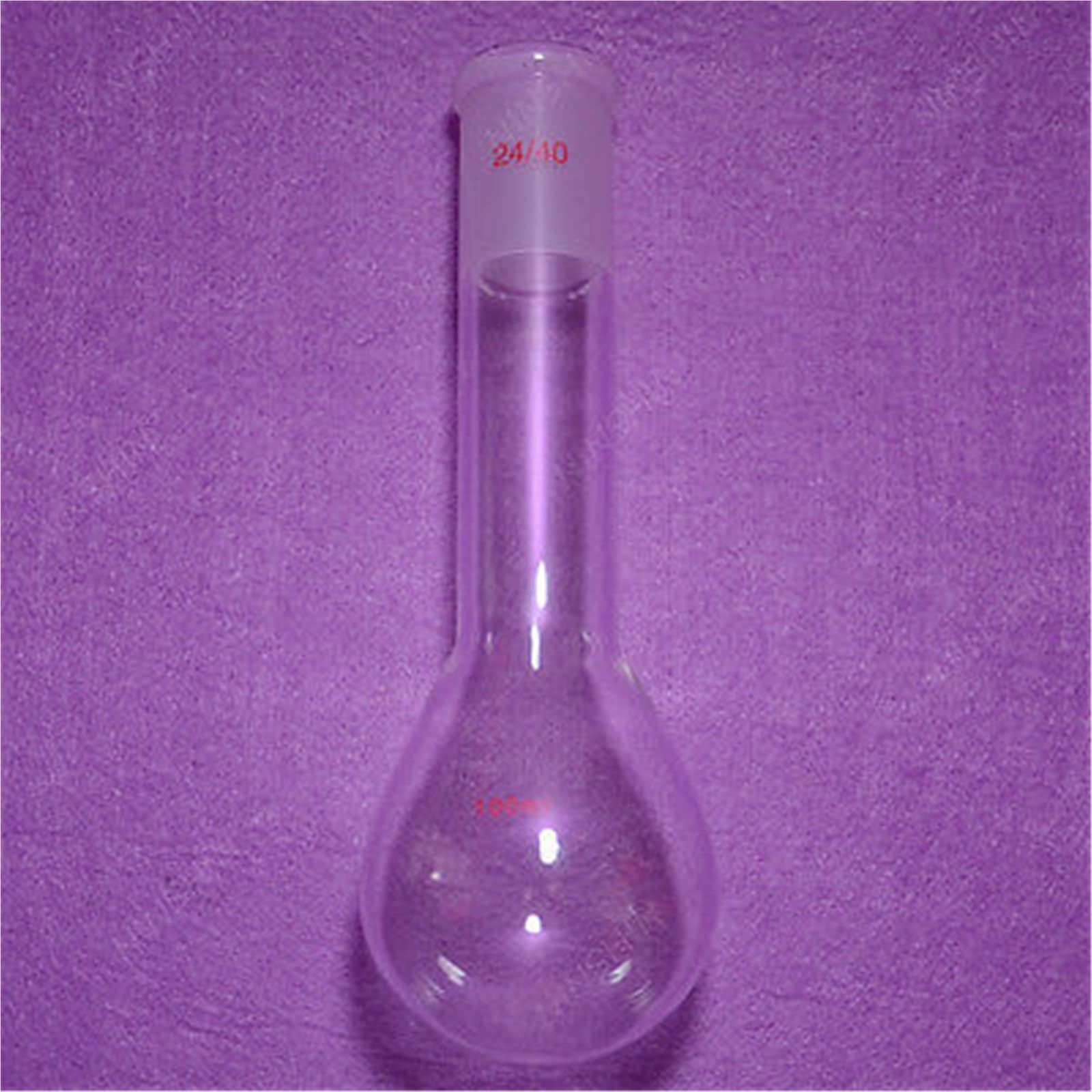 Piersiówka Kjeldahla, kolba z długą szyją, 100 ml, 24/40, szklana butelka piryformowa