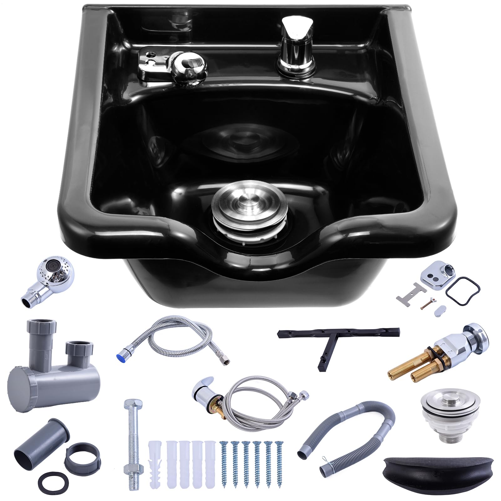 Hair Washing Sink | Wash Bowl for Hairstylist,Commercial Salon Sink, Easy to Clean and Install, Barber Spa Equipment for Home Barbershop
