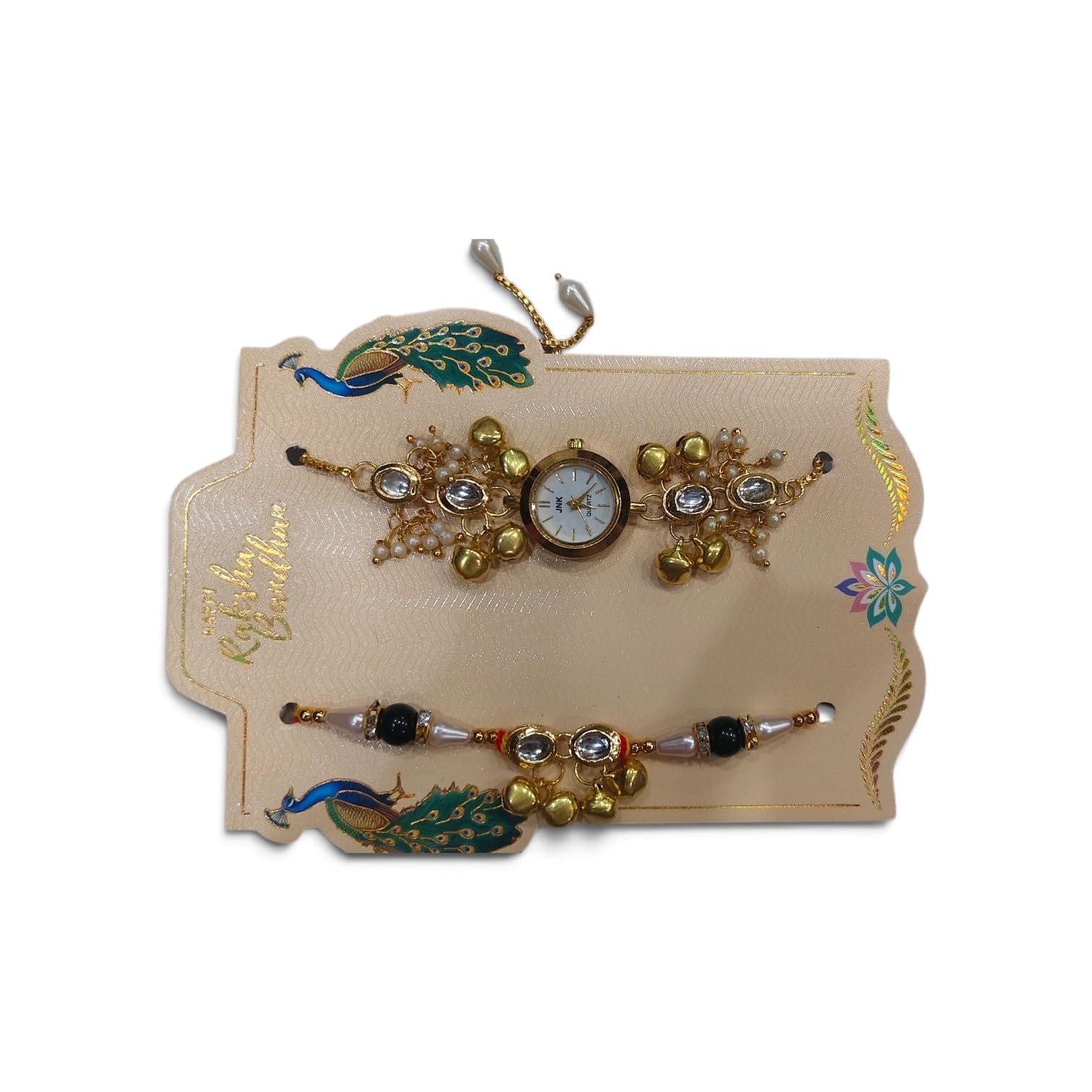 Bhaiya Bhabhi Rakhi Set with Watch-Style and Lumba Rakhi-image-48