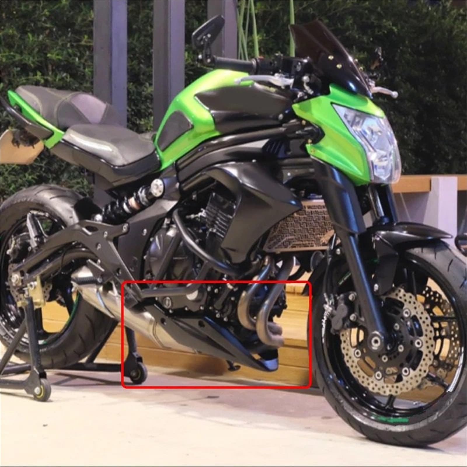 Pasuje do Kawasaki ER6N ER 6N 2012 2013 2014 2015 2016 Dolna osłona silnika Spoiler osłony podwozia Zestaw nadwozia Okna Boczne Spojler Skrzydło dachowy