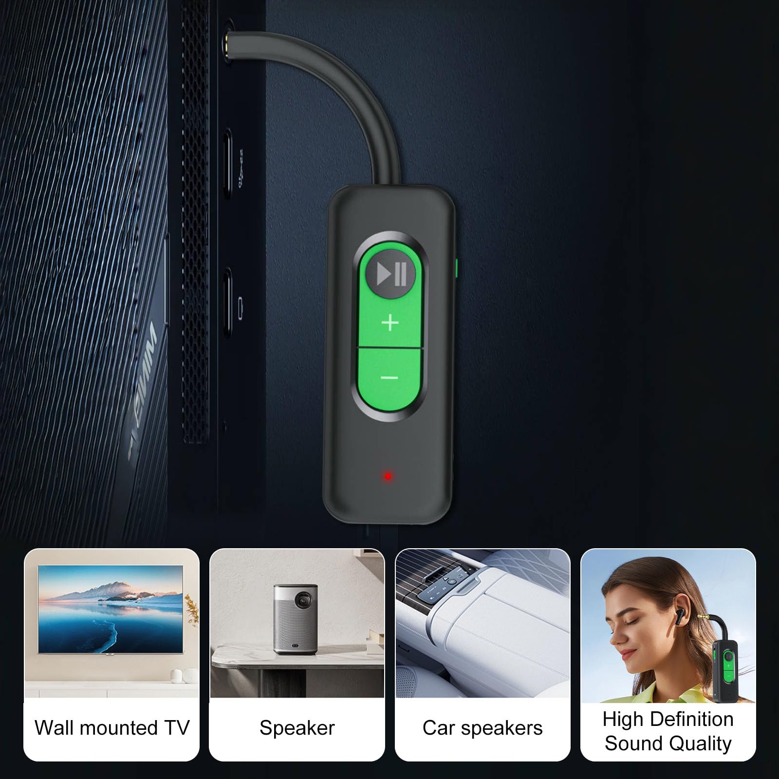 USB Bluetooth Transmitter Receiver,2-in-1 Mini Wireless - View #10