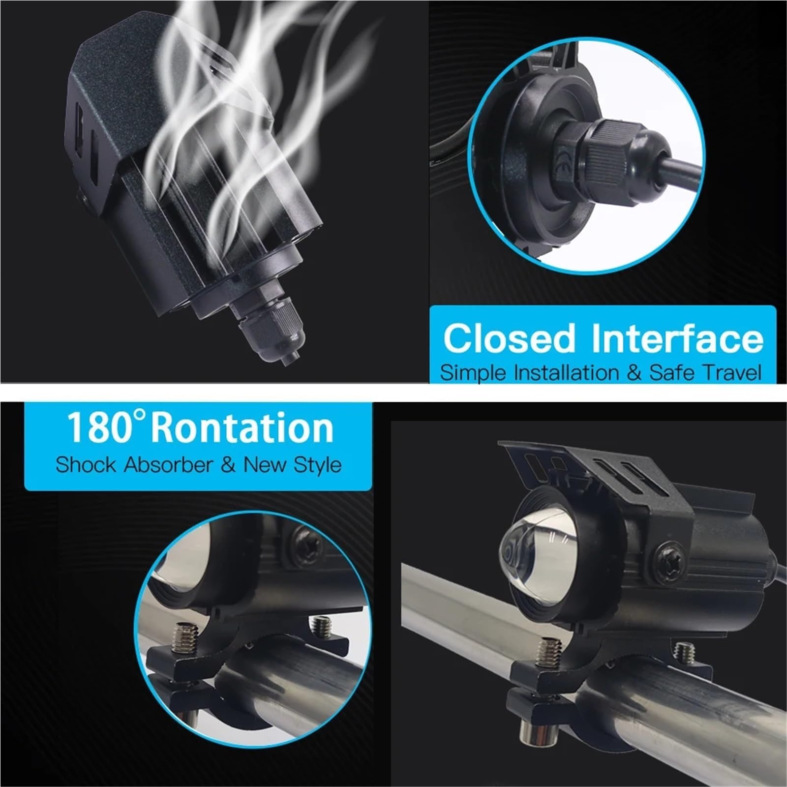 Anabbaglianti Lampada Impermeabile A LED Per Veicoli Elettrici, Fari Fendinebbia, Proiettore, Riflettore Per Auto E Moto Luci per motociclette(TK120M4 2pcs)
