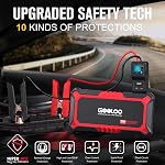 GOOLOO GP2000 Démarreur de Voiture, Chargeur de Batterie Portable 12V 2000A (Jusqu'à 8.0L Gaz, 6.0L Diesel), Démarreur de Voiture SuperSûr