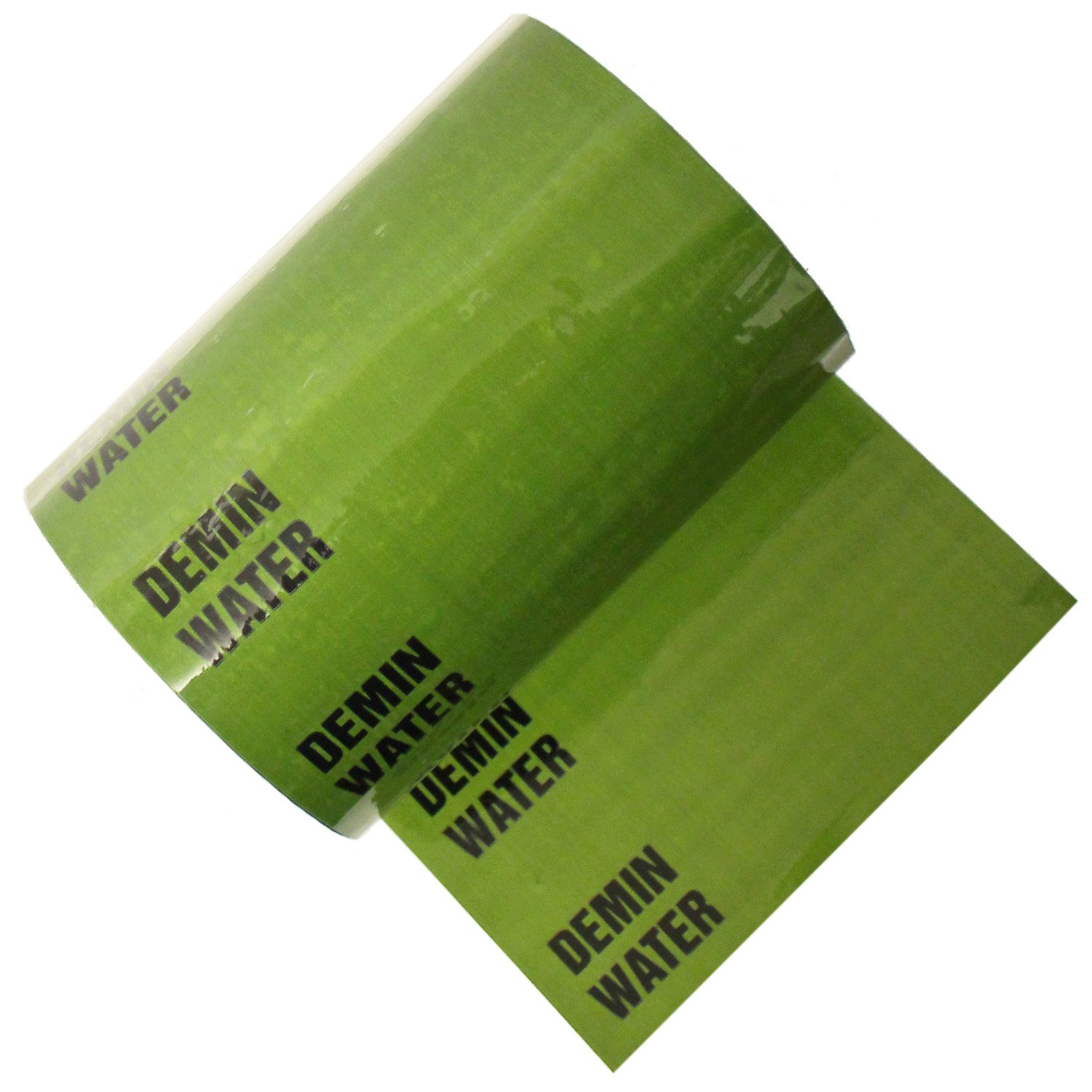 Bande d'identification de tuyau DEMIN WATER marquage tuyauterie eau