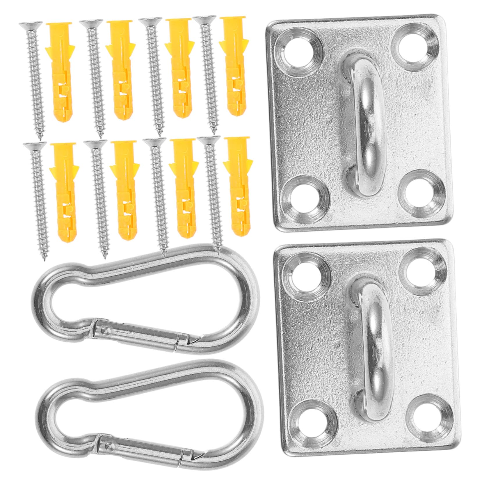 KOMBIUDA Marine Application Hook Heavy Duty Screw Eye Hooks for Hanging Pad Eye Plate u Hooks Quick Attachment Mechanism