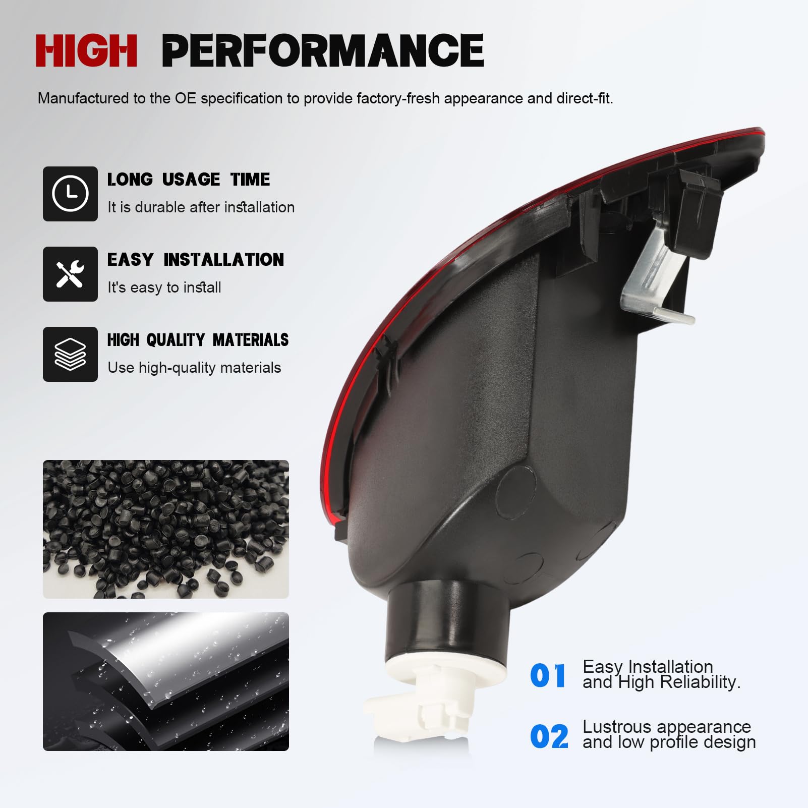 KASturbo Fendinebbia posteriore sinistro per Clio Mk3 Hatchback 2007 2008 2009 2010 2011 2012, sostituisce 8200776055