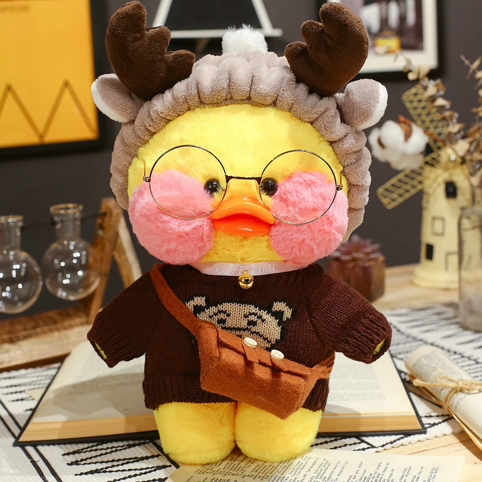 duck with glasses plush