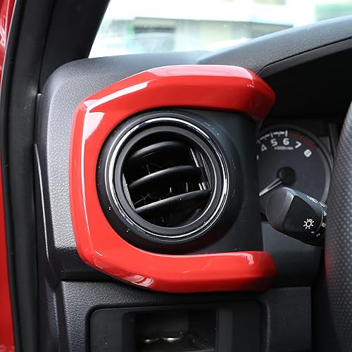 Miniatura 4 de Calcomanías para panel de tablero, consola central para automóvil, de plástico ABS, para apariencia de interior, rojo