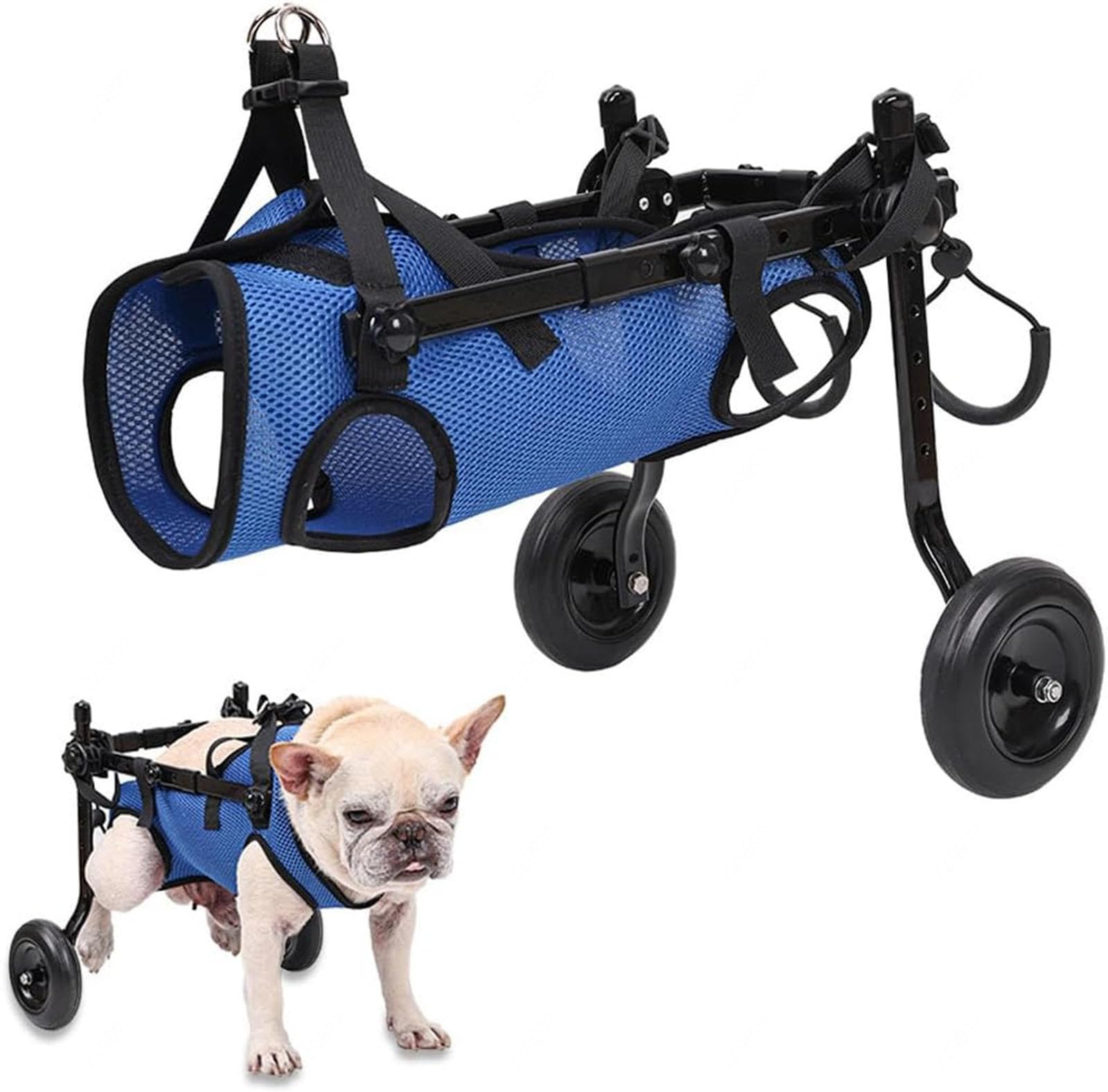 SYTH Rolstoel voor honden, verstelbaar, rehabilitatie van de achterpoten, kleine katten met gehandicapten/wandeling voor honden/puppy's