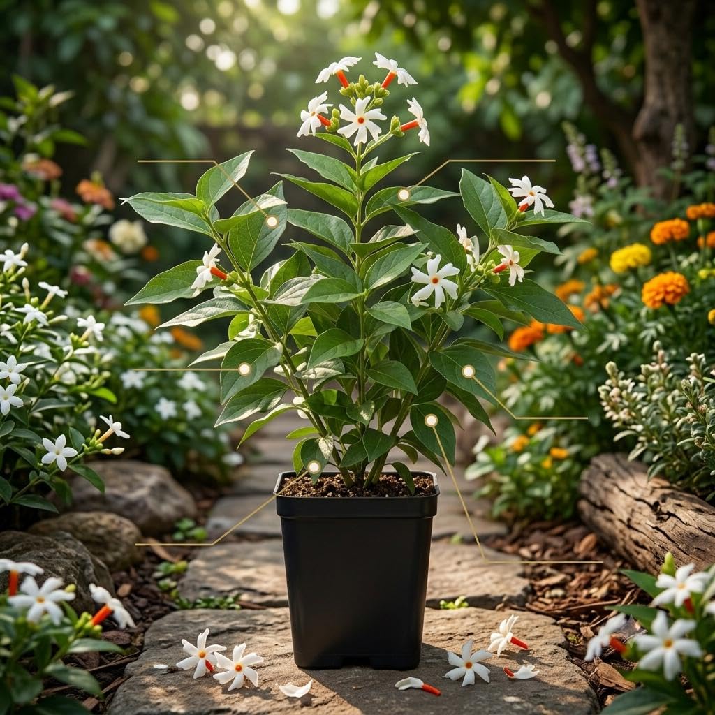 Harsingar Plant - Night Jasmine Blooms FREE SHIPPING -2