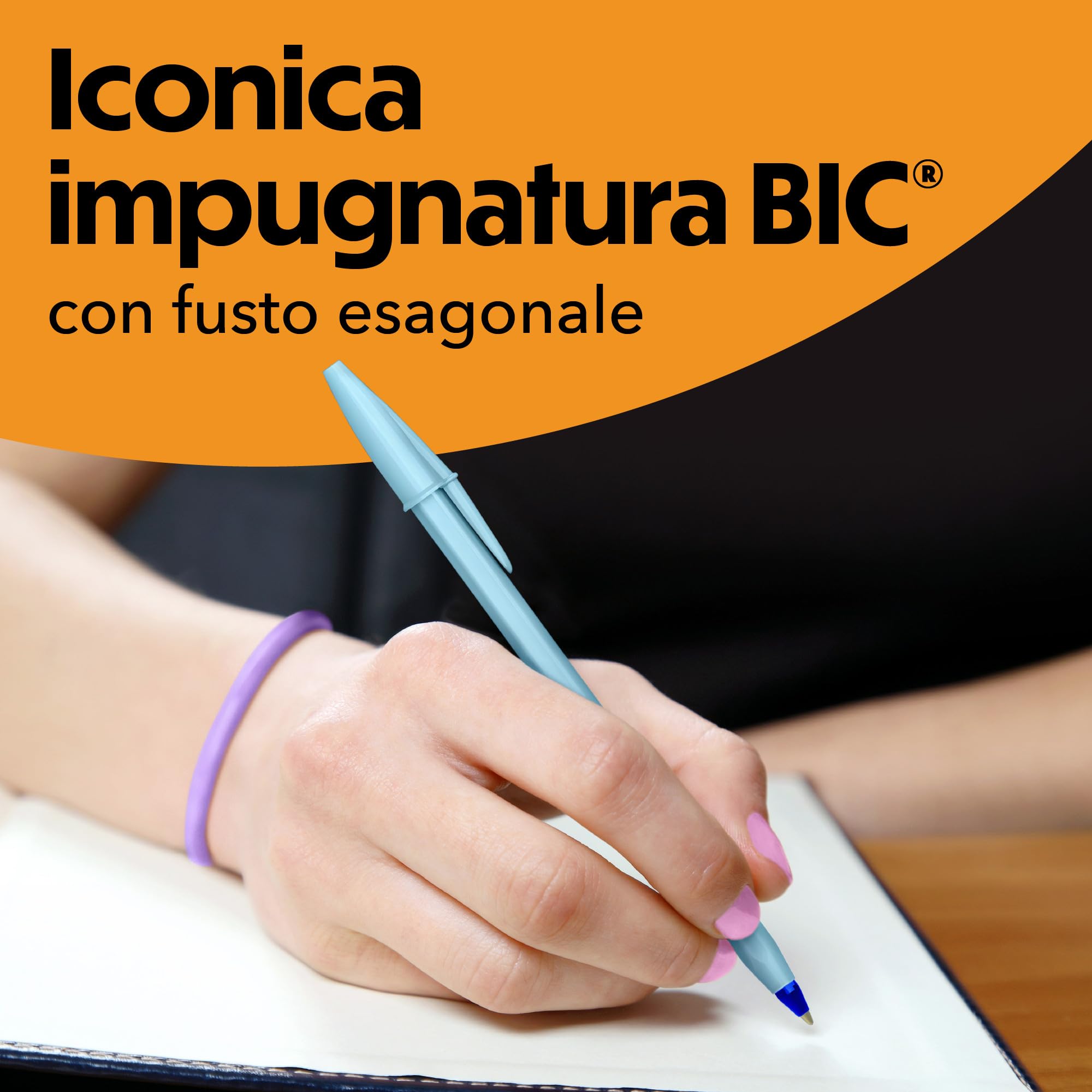Penne a sfera BIC Cristal Pastel punta media 1,00 mm ricaricabili inchiostro blu confezione da 10